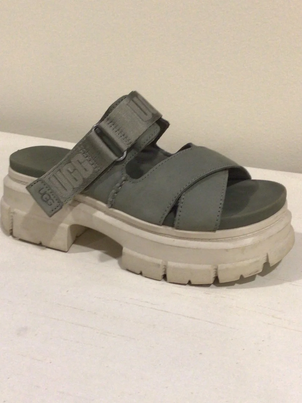 UGG Olive Green Platform Strap Sandals
